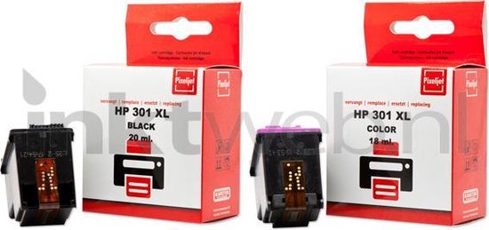 Pixeljet - Inktcartridge / Alternatief voor de HP 301XL / Zwart / Kleur