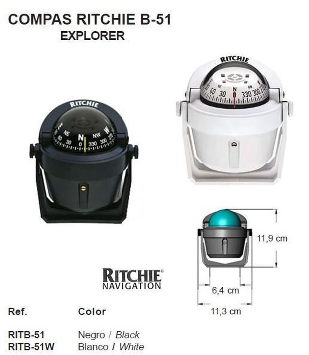 Ritchie Navigation B-51 Kompas Zwart