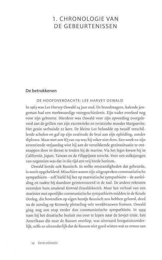 Tekstpagina met een Nederlandse biografie van JFK.