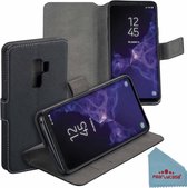 Pearlycase® Zwart Y Wallet Bookcase Hoesje voor Samsung Galaxy S9+