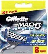 Gillette Mach3 Turbo Scheermesjes - 8 stuks