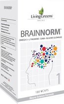 Brainnorm (180 Caps) - Focus - Concentration - Children - Adults - L-theanine -omega Fatty Acids -gaba -blue Glidewort