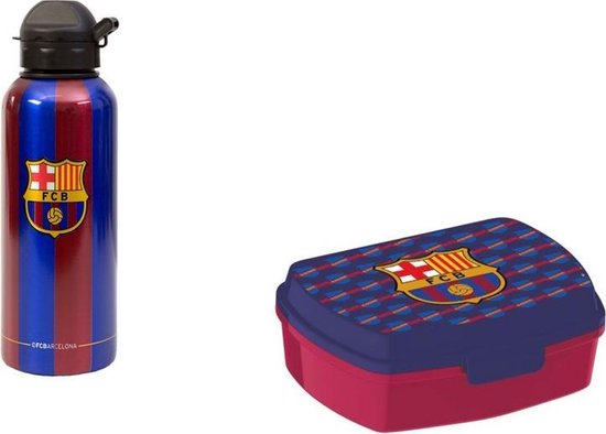 opening Is aan het huilen Aanpassen FC Barcelona lunchbox / broodtrommel en aluminium drinkbeker 400 ml |  bol.com