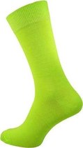 Neon sokken geel - felgekleurde sokken - teddy socks - maat 35/41