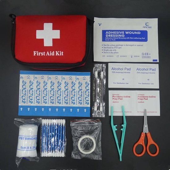 EHBO kit Mini – First Aid Kit – Verbanddoos – Reisartikelen – Veiligheid –  EHBO tools... | bol