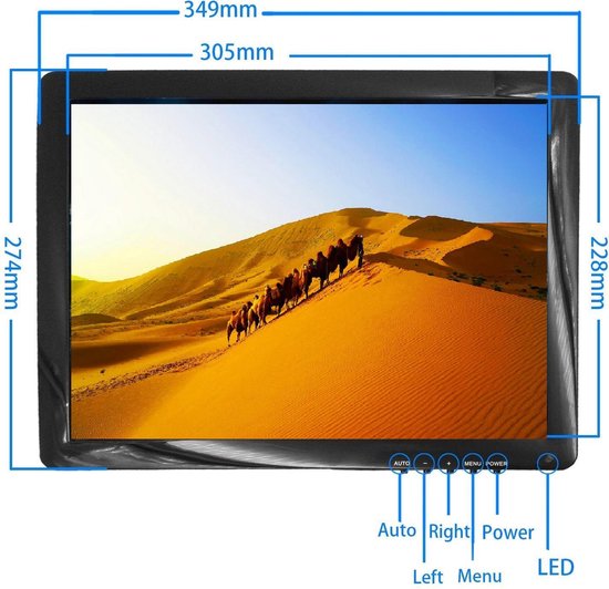 15 Inch TFT-LCD Monitor, Input - 1080x1024, 4: High-resolution bol.com