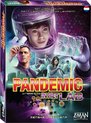 Puzzel van de bordspeluitbreiding Pandemic In Het Lab met een jongen in een astronautenpak, een man in pak en wetenschappers in een lab.