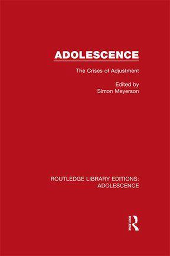 Routledge Library Editions: Adolescence - Adolescence - cover