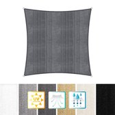 Vierkante luifel van Lumaland incl. spankoorden|Vierkant 3 x 3 m| 160 g/m² - donkergrijs