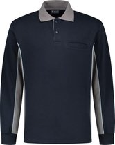 Workman Polosweater Bi-Colour - 2402 navy / grijs - Maat XL