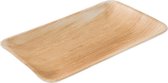 Rechthoek lunchbord van palmblad 24 x 15 cm (25 stuks)