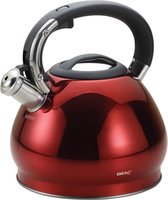 Kinghoff 1212 - bouilloire sifflante - 3,4 litres - rouge - Gloss