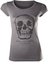 The Mortal Instruments Dames T-shirt Grijs met Doodshoofd Maat S