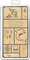 Jane Davenport - Tin of Mermaids - Rubber stamps - 6/st