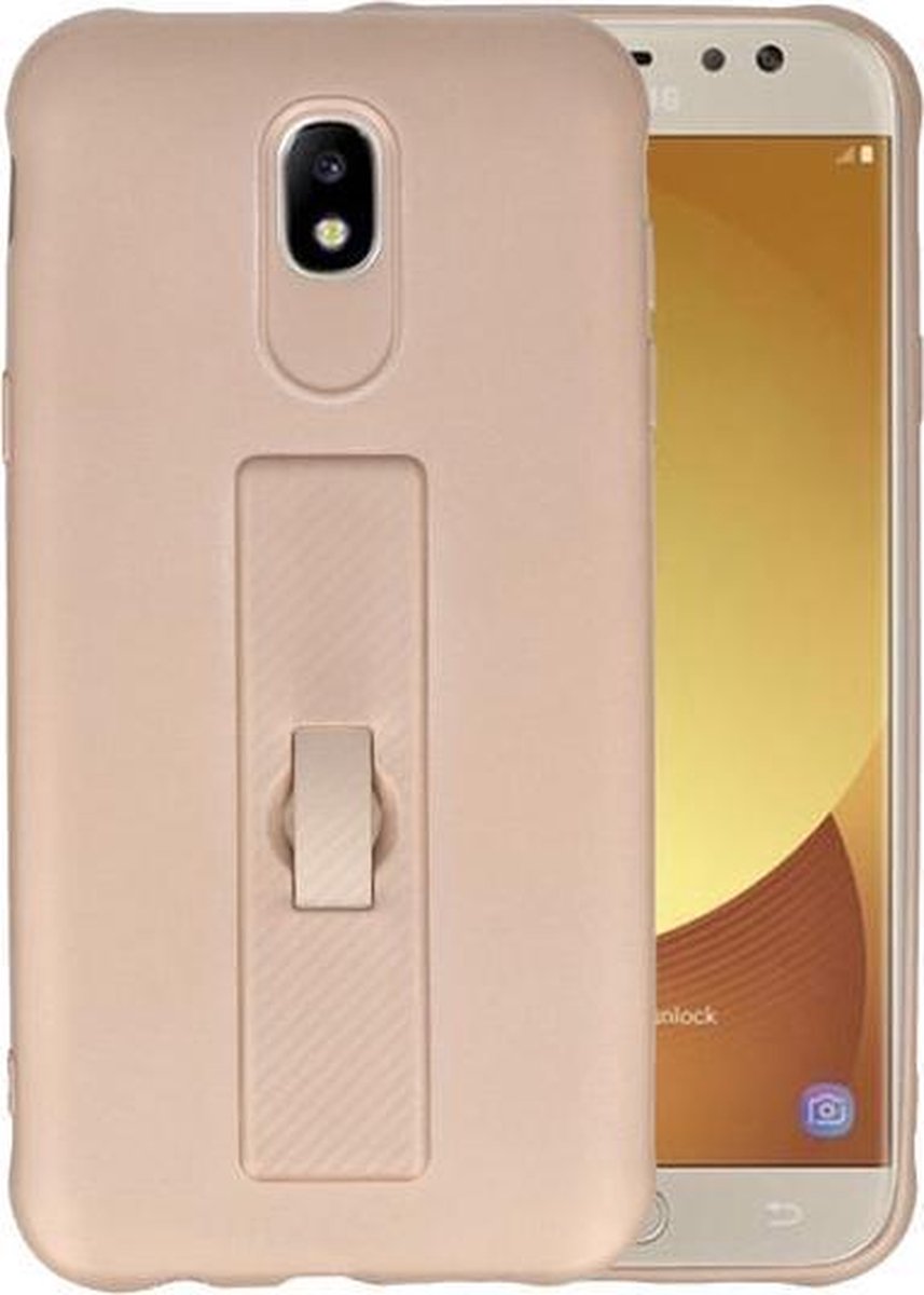 Goud Carbon serie Zacht Case hoesje voor Samsung Galaxy J5 2017