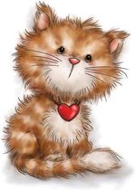 Wild Rose Studios A7 stempel set Cat with Heart CL505