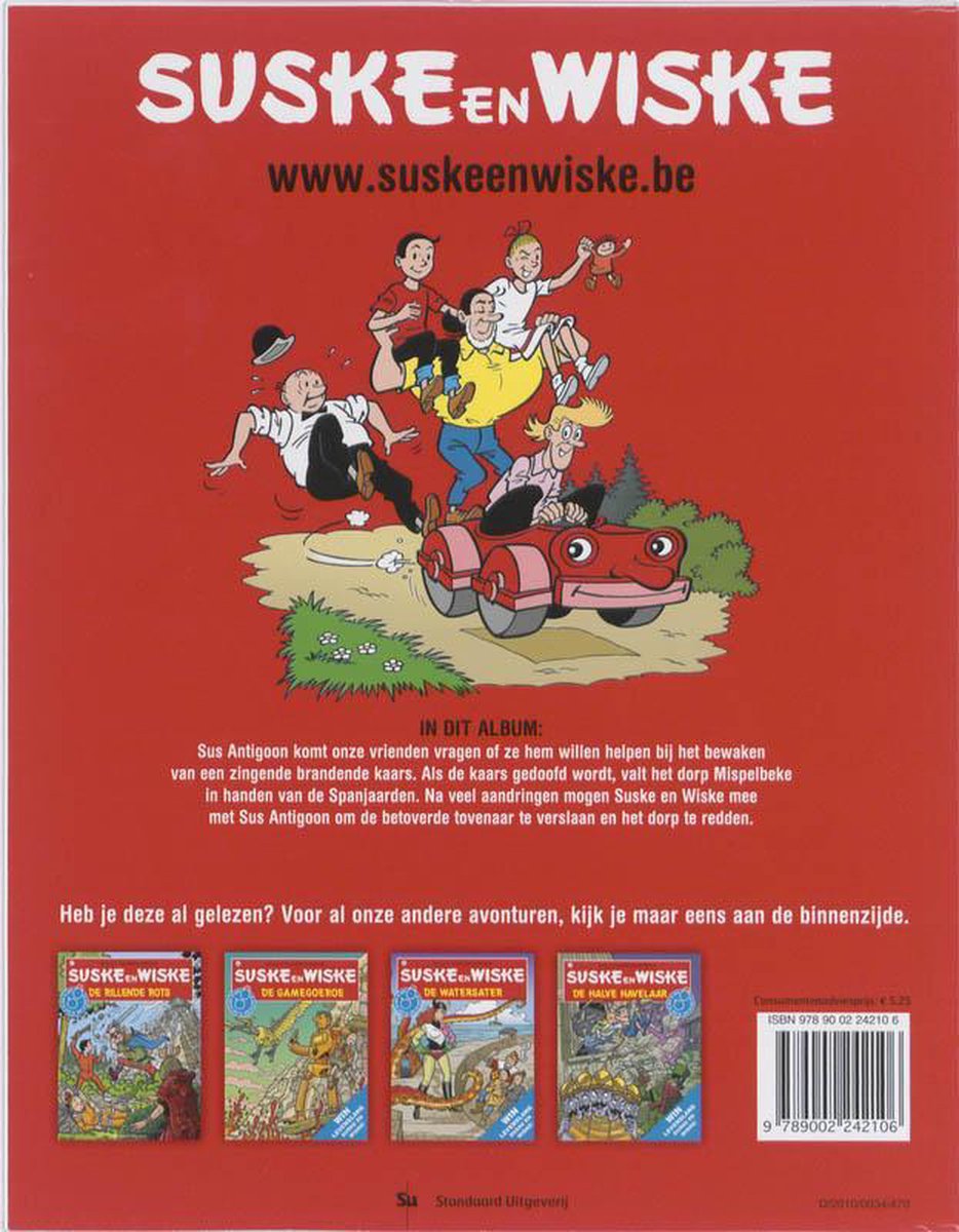 Suske en Wiske 167 - De zingende kaars, Willy Vandersteen | 9789002242106 |  Boeken | bol.com
