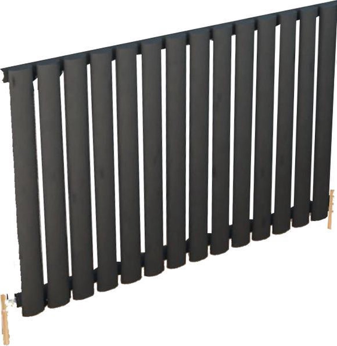 Design radiator horizontaal staal mat antraciet 60x82,5cm 757 watt - Eastbrook Tunstall