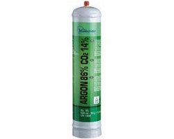 Kemper 1 liter wegwerp cilinder met 60 liter Argon/CO² Mix Gas - M10 x 1 aansluiting