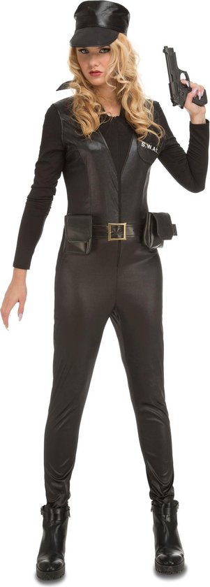 Sexy leather look SWAT kostuum voor vrouwen - Verkleedkleding | bol.com