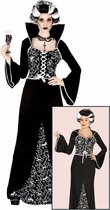 Luxe vampieren jurk / kostuum zwart/wit voor dames - Halloween outfit 38-40 (S/M)