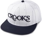 Crooks & Castles Serif snapback - White-navy