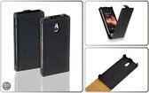 LELYCASE Premium Flip Case Lederen Cover Bescherm  Hoesje Sony Xperia P Zwart