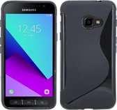 Samsung Galaxy Xcover 4 - S-line Zwart TPU siliconen case telefoonhoesje