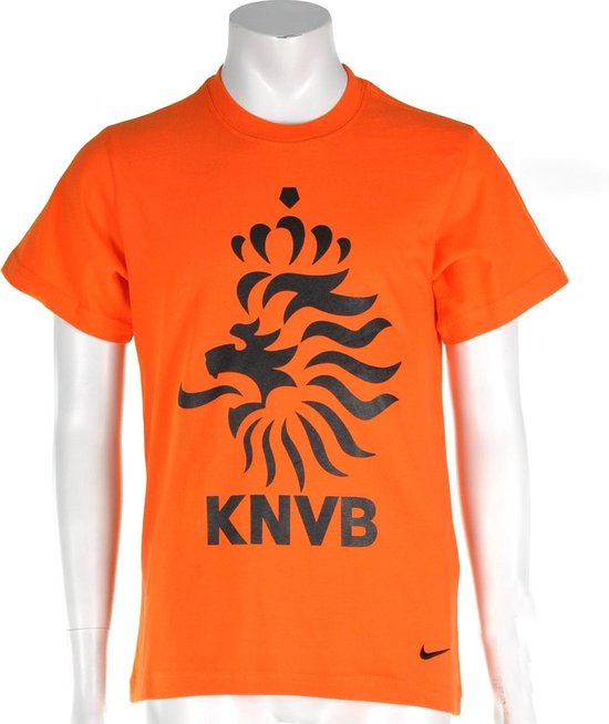 Nike Dutch Boys Core Tee - Sportshirt - Kinderen - Maat 140 - 152 - Oranje