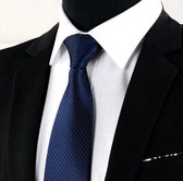 Cravate Homme Rayé De Luxe Blauw Foncé