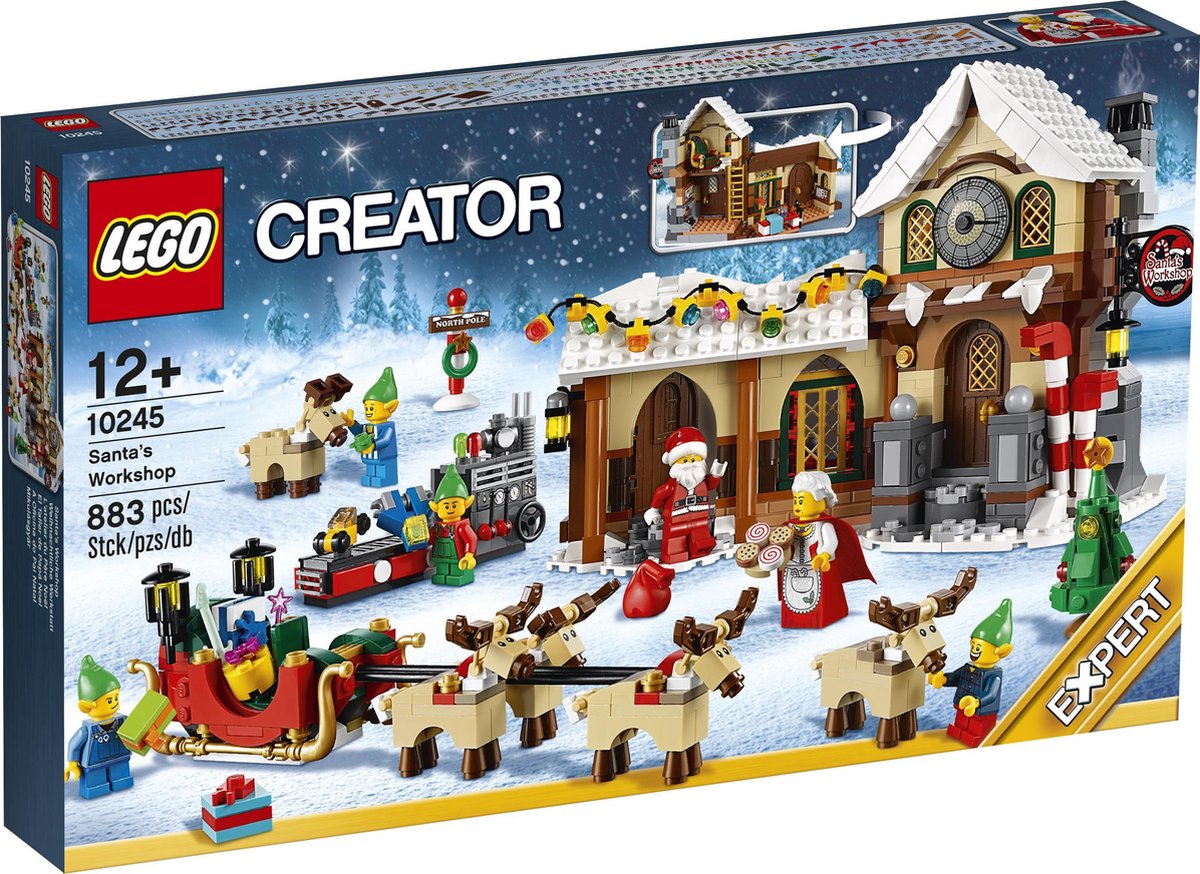 niemand stropdas Magistraat LEGO Creator Expert Werkplaats van de Kerstman - 10245 | bol.com