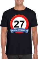 Verkeersbord 27 jaar t-shirt zwart heren S