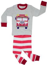 Elowel Jongens Brandweerwagen Pyjama set 100% katoen (maat 92/2 jaar)