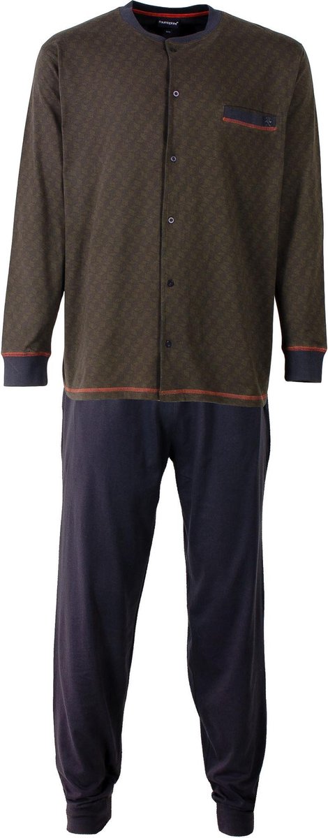 Paul Hopkins Heren Pyjama - 100% katoen - Doorknoop - Grijs - Maat S