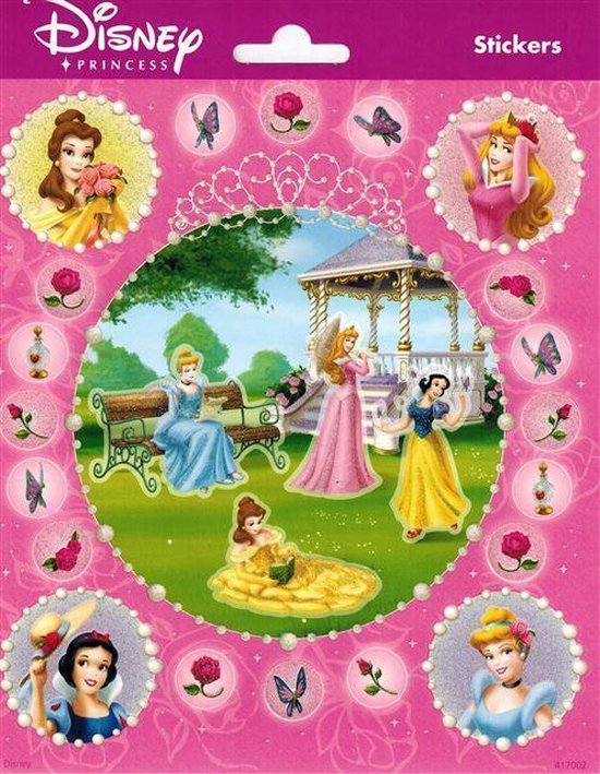 Dekking kapperszaak Begraafplaats Disney Prinses Stickers Rond | bol.com