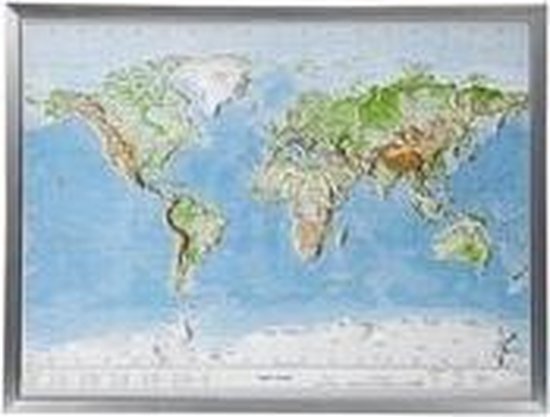 Relief Welt 1:107 MIO mit Holzrahmen - cover