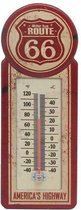 Signs-USA Route 66 Thermometer - Retro Wandbord - Metaal - 39x14 cm