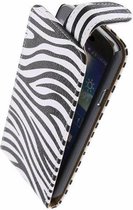 Zebra Classic Flip Hoes voor Nokia Lumia 720 Wit