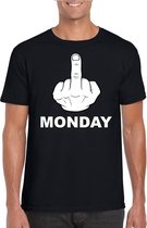 Fuck monday t-shirt zwart voor heren XL