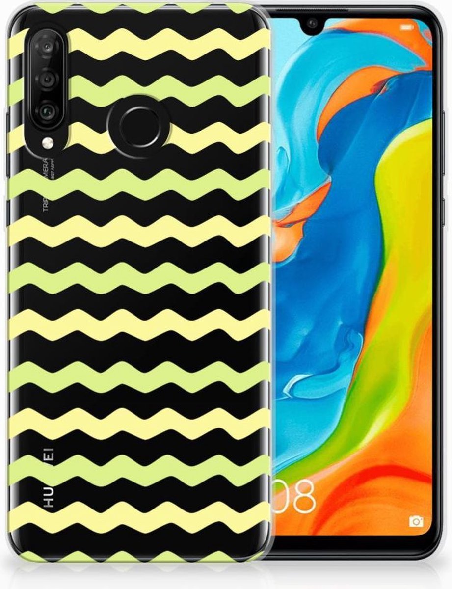 Huawei P30 Lite TPU bumper Waves Yellow