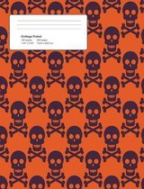 Halloween Skulls Composition College Ruled Book (7.44 x 9.69) 200 pages V10