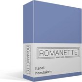 Romanette - Flanel - Hoeslaken - Eenpersoons - 90x200 cm - Jeans