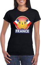 Zwart Frans kampioen t-shirt dames - Frankrijk supporter shirt S