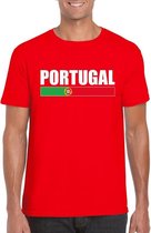 Rood Portugal supporter t-shirt voor heren S