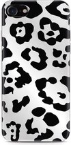 iPhone 7 Hoesje Luipaard Zwart Wit - Designed by Cazy