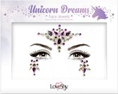 PaintGlow Gezicht Diamanten Sticker Unicorn Dreams Paars