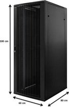 18U, 19" Serverkast met geperforeerde voordeur, (BxDxH) 800x1000x1000mm