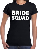 Bride Squad tekst t-shirt zwart dames XS