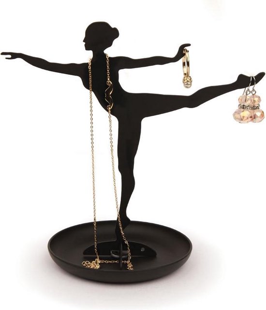 Kikkerland Sieradenhouder - In een vorm van een dansende ballerina - Sieradenboom - Geschikt voor oorbellen / kettingen / armbanden/ ringen - Voor je sieradencollectie – Sieradenstandaard - Juwelen - Magnetisch - Sieradenrekje - Kikkerland