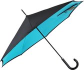 Omgekeerde paraplu turquoise